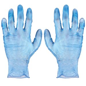 Γάντια μιας χρήσης VINYL BLUE PF